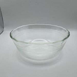 Vintage PYREX #464 3 Ring Scalloped Glass Custard Cup Bowl 10 oz
